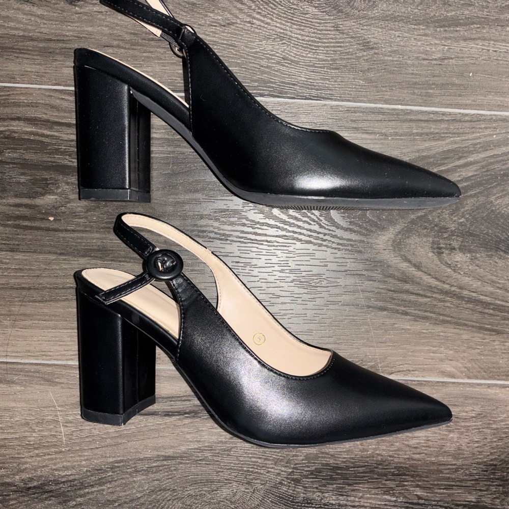 Black Women's Slingback Heels